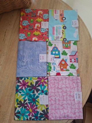 Telas patchwork 6 piezas