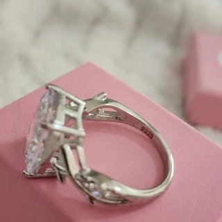 Anillo Plata 925 con Circonita Rectangular