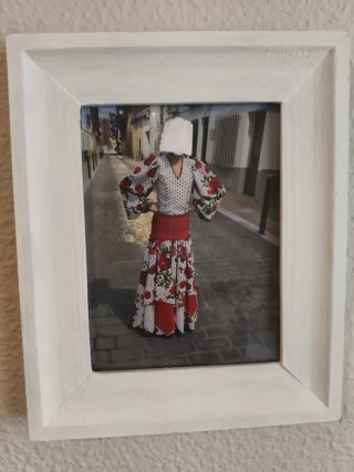 Traje Flamenco Niña Rojo Flores