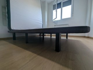 Somier 150x200 cm Beige y Gris.