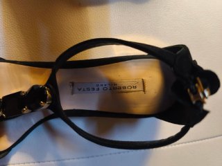 Sandalias Roberto Cavalli Negras Joyas