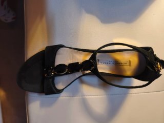 Sandalias Roberto Cavalli Negras Joyas