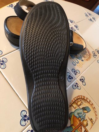 Sandalias piel negras talla 37