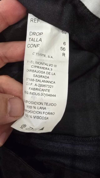 Traje E.Yuste Azul Marino Talla 56