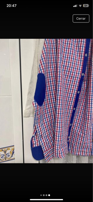 Camisa Spagnolo cuadros azul y rojo
