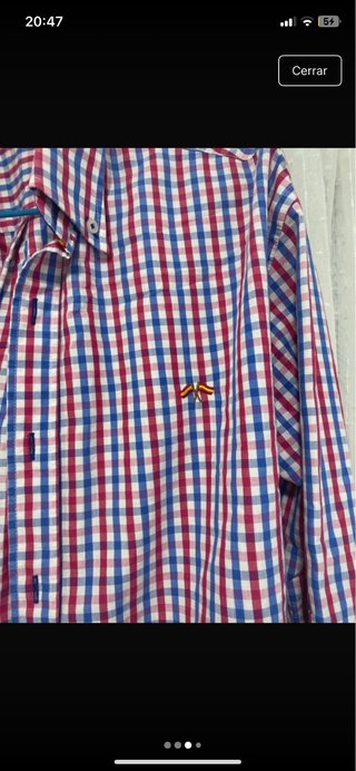 Camisa Spagnolo cuadros azul y rojo