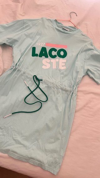Vestido Lacoste verde y azul