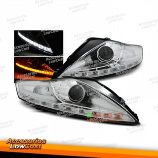 Faros delanteros cromados para Ford Mondeo MK4 07