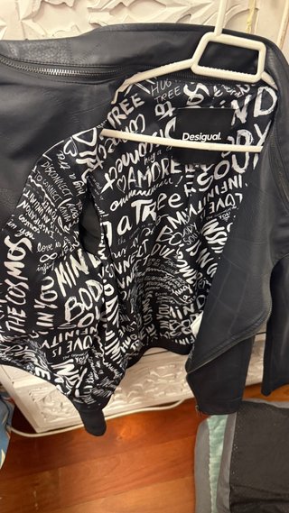 Cazadora Piel Sintética Desigual XXL