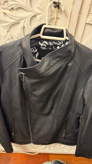 Cazadora Piel Sintética Desigual XXL