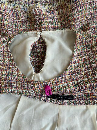 Conjunto Zara Tweed Top y Shorts