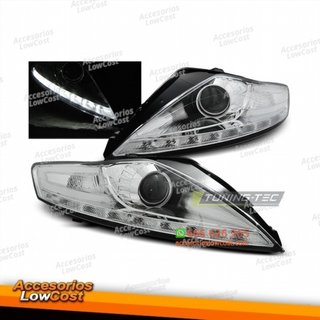 Faros delanteros cromados para Ford Mondeo MK4 07