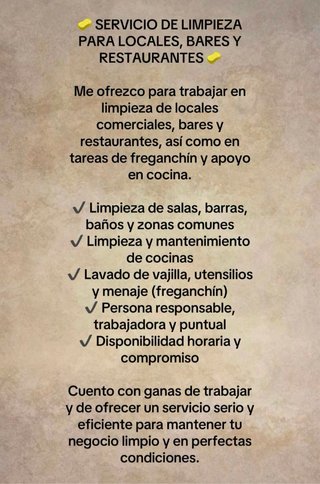 LIMPIEZA DE LOCALES/ FREGACHIN