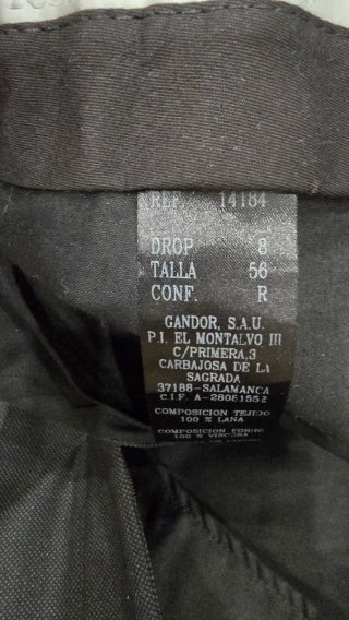 Traje Emilio Yuste Gris Oscuro Talla 56