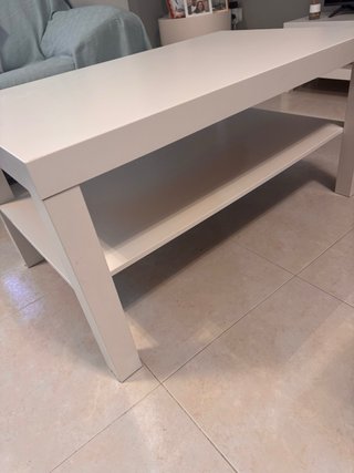Mesa de centro blanca de madera