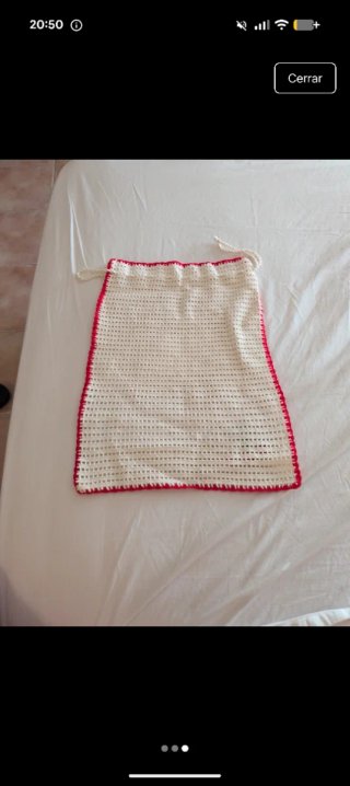 Bolsa ganchillo con cerezas
