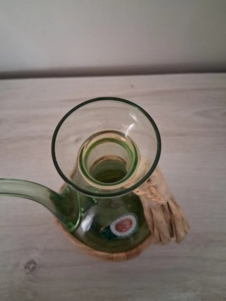 Set 2 Caraffe Vintage Vetro e vimini