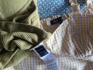 Tops Zara/Shein verde y amarillo
