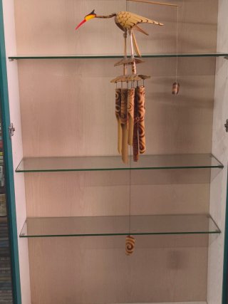 Carrillón de bambú y coco para colgar tras puerta