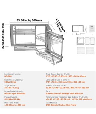 Organizzatore Angolo Cucina VEVOR