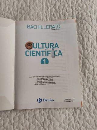 Cultura científica, Bachillerato 1