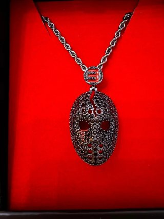 Colgante Máscara Eminem Gun Metal Diamond