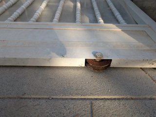 Puerta corredera jardín/piscina metal blanca