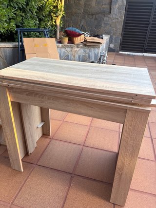 Mesa extensible de madera