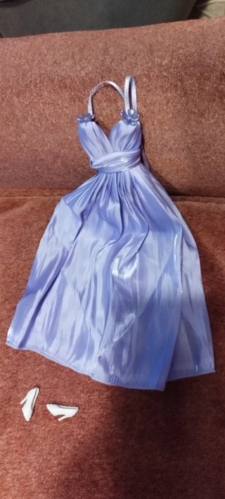 Vestido fiesta Barbie lila flores