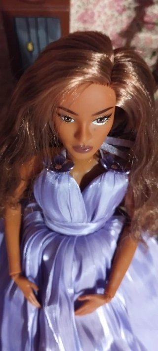 Vestido fiesta Barbie lila flores