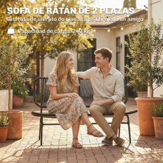 Banco Exterior Ratán 2 Plazas