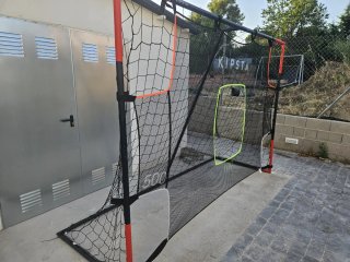 Portería fútbol grande con red puntería
