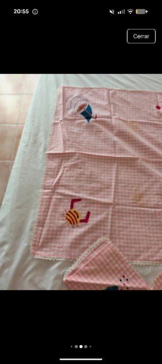 Mantel verano bordado infantil
