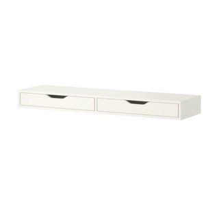 Mueble TV blanco con 2 cajones