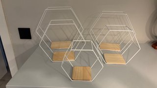 Set 5 Estanterías Hexagonales Flotantes. Nuevas