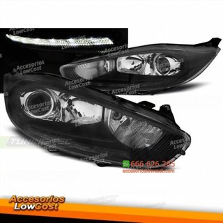 Faros delanteros negros para Ford Fiesta Mk7 13-1