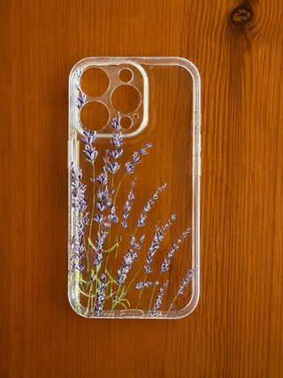 Funda iPhone 16 Pro Flores Lavanda