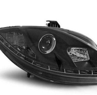 Faros delanteros para Seat Leon 2 05-09 DRL Fondo