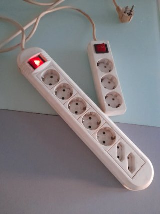 Regleta alargador con interruptor