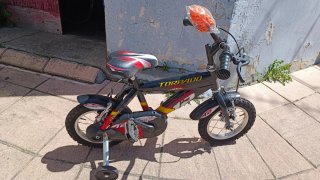 Bicicleta infantil CONOR 14 naranja/verde