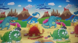 Alfombra de dinosaurios plastificada y lavable