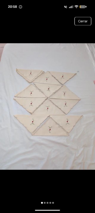 12 Servilletas Bordadas Artesanales