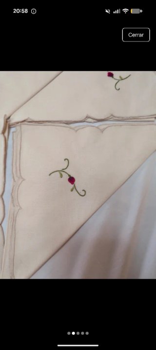 12 Servilletas Bordadas Artesanales