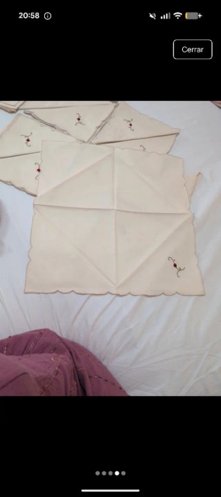 12 Servilletas Bordadas Artesanales
