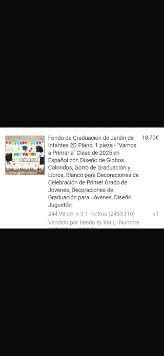 Fondo "NOS VAMOS A PRIMARIA" Graduación infantil