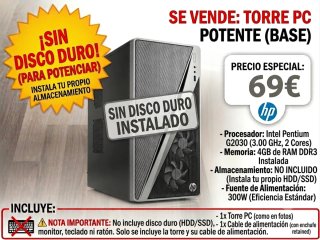 Torre PC HP Potente (Base)