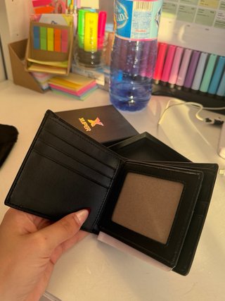 Cartera negra polipiel nueva
