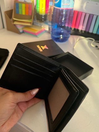 Cartera negra polipiel nueva
