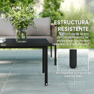 Conjunto Muebles Jardín 4 Piezas Sofá