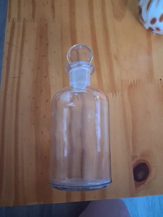 Botella Farmacia Vintage Cristal